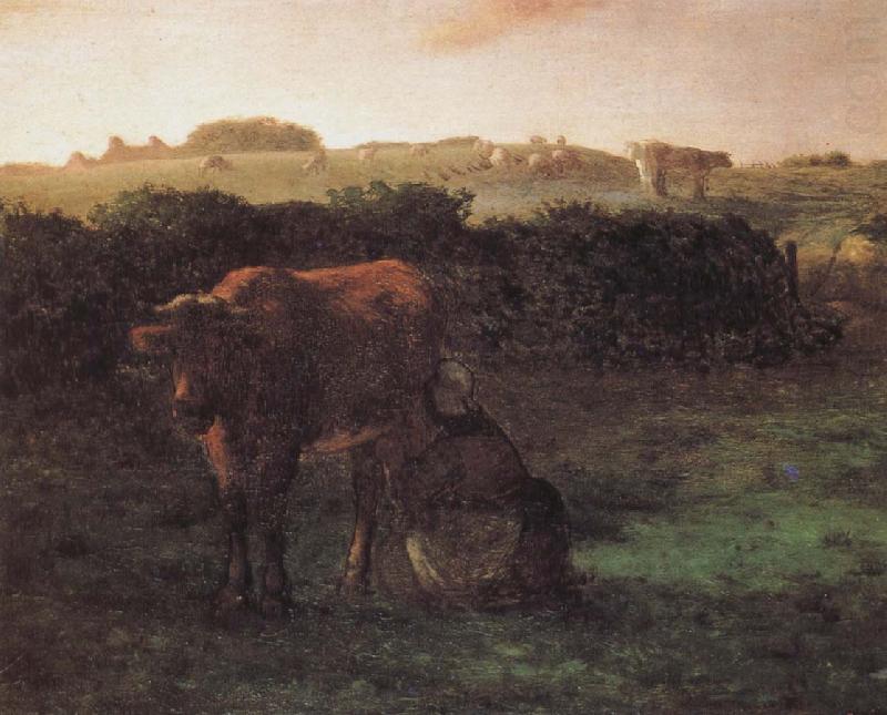 Jean Francois Millet Peasant shove milk china oil painting image